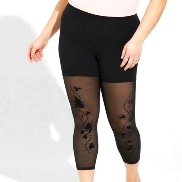 ❤️NWT VINTAGE TORRID LEGGING - DISNEY LITTLE MERMAID - ARIEL FLOCKED - PLUS SIZE - Picture 1 of 16